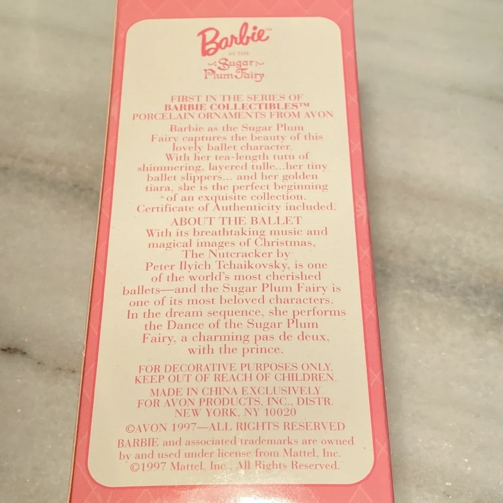 Barbie Sugar Plum Fairy Porcelain Ornament, 1997 - Picture 6 of 7